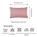 Light Pink 12X20" Honey Set of 2 Decorative Throw Pillow Cover Solid Color Lumbar & Square Pillowcase for Couch, Bedding