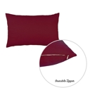 Claret Red 12X20" Honey Set of 2 Decorative Throw Pillow Cover Solid Color Lumbar & Square Pillowcase for Couch, Bedding