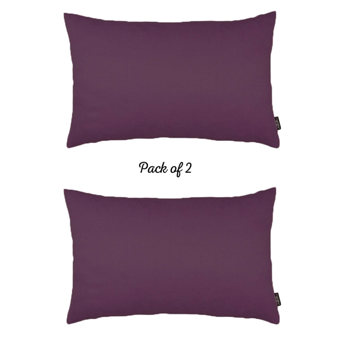 Honey Set of 2 Decorative Throw Pillow Cover Solid Color Lumbar & Square Pillowcase for Couch, Bedding