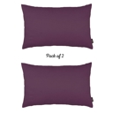 Purple 12X20" Honey Set of 2 Decorative Throw Pillow Cover Solid Color Lumbar & Square Pillowcase for Couch, Bedding