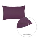 Purple 12X20" Honey Set of 2 Decorative Throw Pillow Cover Solid Color Lumbar & Square Pillowcase for Couch, Bedding