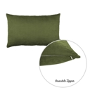 Fern Green 12X20" Honey Set of 2 Decorative Throw Pillow Cover Solid Color Lumbar & Square Pillowcase for Couch, Bedding