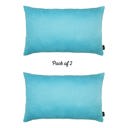 Sky Blue 12X20" Honey Set of 2 Decorative Throw Pillow Cover Solid Color Lumbar & Square Pillowcase for Couch, Bedding