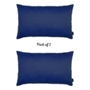 Navy Blue 12X20" Honey Set of 2 Decorative Throw Pillow Cover Solid Color Lumbar & Square Pillowcase for Couch, Bedding