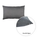 Gray 12X20" Honey Set of 2 Decorative Throw Pillow Cover Solid Color Lumbar & Square Pillowcase for Couch, Bedding