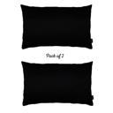 Black 12X20" Honey Set of 2 Decorative Throw Pillow Cover Solid Color Lumbar & Square Pillowcase for Couch, Bedding