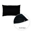 Black 12X20" Honey Set of 2 Decorative Throw Pillow Cover Solid Color Lumbar & Square Pillowcase for Couch, Bedding
