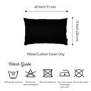 Black 12X20" Honey Set of 2 Decorative Throw Pillow Cover Solid Color Lumbar & Square Pillowcase for Couch, Bedding