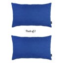 Sapphire Blue 12X20" Honey Set of 2 Decorative Throw Pillow Cover Solid Color Lumbar & Square Pillowcase for Couch, Bedding