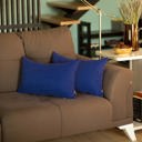 Sapphire Blue 12X20" Honey Set of 2 Decorative Throw Pillow Cover Solid Color Lumbar & Square Pillowcase for Couch, Bedding