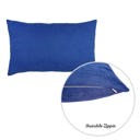 Sapphire Blue 12X20" Honey Set of 2 Decorative Throw Pillow Cover Solid Color Lumbar & Square Pillowcase for Couch, Bedding