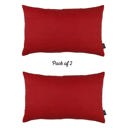 Red 12X20" Honey Set of 2 Decorative Throw Pillow Cover Solid Color Lumbar & Square Pillowcase for Couch, Bedding