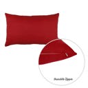 Red 12X20" Honey Set of 2 Decorative Throw Pillow Cover Solid Color Lumbar & Square Pillowcase for Couch, Bedding