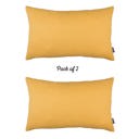 Yellow 12X20" Honey Set of 2 Decorative Throw Pillow Cover Solid Color Lumbar & Square Pillowcase for Couch, Bedding