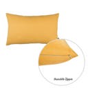 Yellow 12X20" Honey Set of 2 Decorative Throw Pillow Cover Solid Color Lumbar & Square Pillowcase for Couch, Bedding