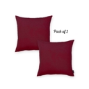 Claret Red 16X16" Honey Set of 2 Decorative Throw Pillow Cover Solid Color Lumbar & Square Pillowcase for Couch, Bedding