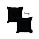 Black 16X16" Honey Set of 2 Decorative Throw Pillow Cover Solid Color Lumbar & Square Pillowcase for Couch, Bedding