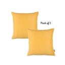 Yellow 16X16" Honey Set of 2 Decorative Throw Pillow Cover Solid Color Lumbar & Square Pillowcase for Couch, Bedding