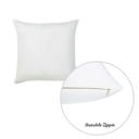 White 18X18" Honey Set of 2 Decorative Throw Pillow Cover Solid Color Lumbar & Square Pillowcase for Couch, Bedding