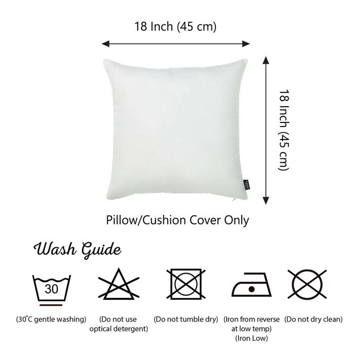 Honey Set of 2 Decorative Throw Pillow Cover Solid Color Lumbar & Square Pillowcase for Couch, Bedding