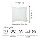 White 18X18" Honey Set of 2 Decorative Throw Pillow Cover Solid Color Lumbar & Square Pillowcase for Couch, Bedding