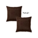 Brown 18X18" Honey Set of 2 Decorative Throw Pillow Cover Solid Color Lumbar & Square Pillowcase for Couch, Bedding