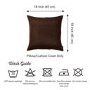 Brown 18X18" Honey Set of 2 Decorative Throw Pillow Cover Solid Color Lumbar & Square Pillowcase for Couch, Bedding