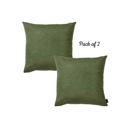 Fern Green 18X18" Honey Set of 2 Decorative Throw Pillow Cover Solid Color Lumbar & Square Pillowcase for Couch, Bedding