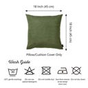 Fern Green 18X18" Honey Set of 2 Decorative Throw Pillow Cover Solid Color Lumbar & Square Pillowcase for Couch, Bedding