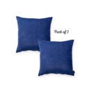 Navy Blue 18X18" Honey Set of 2 Decorative Throw Pillow Cover Solid Color Lumbar & Square Pillowcase for Couch, Bedding