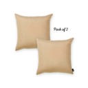 Beige 18X18" Honey Set of 2 Decorative Throw Pillow Cover Solid Color Lumbar & Square Pillowcase for Couch, Bedding