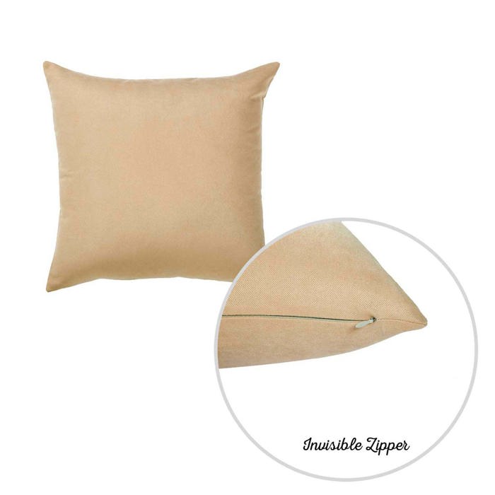 Honey Set of 2 Decorative Throw Pillow Cover Solid Color Lumbar & Square Pillowcase for Couch, Bedding