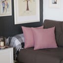 Light Pink 20X20" Honey Set of 2 Decorative Throw Pillow Cover Solid Color Lumbar & Square Pillowcase for Couch, Bedding