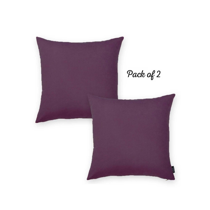 Honey Set of 2 Decorative Throw Pillow Cover Solid Color Lumbar & Square Pillowcase for Couch, Bedding