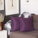 Purple 20X20" Honey Set of 2 Decorative Throw Pillow Cover Solid Color Lumbar & Square Pillowcase for Couch, Bedding