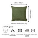 Fern Green 20X20" Honey Set of 2 Decorative Throw Pillow Cover Solid Color Lumbar & Square Pillowcase for Couch, Bedding
