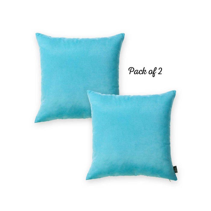 Honey Set of 2 Decorative Throw Pillow Cover Solid Color Lumbar & Square Pillowcase for Couch, Bedding