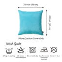 Sky Blue 20X20" Honey Set of 2 Decorative Throw Pillow Cover Solid Color Lumbar & Square Pillowcase for Couch, Bedding
