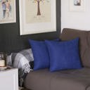 Navy Blue 20X20" Honey Set of 2 Decorative Throw Pillow Cover Solid Color Lumbar & Square Pillowcase for Couch, Bedding