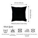 Black 20X20" Honey Set of 2 Decorative Throw Pillow Cover Solid Color Lumbar & Square Pillowcase for Couch, Bedding