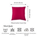 Pink 20X20" Honey Set of 2 Decorative Throw Pillow Cover Solid Color Lumbar & Square Pillowcase for Couch, Bedding