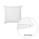 White 22X22" Honey Set of 2 Decorative Throw Pillow Cover Solid Color Lumbar & Square Pillowcase for Couch, Bedding