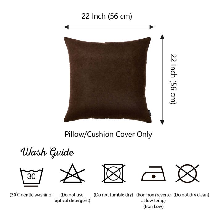 Honey Set of 2 Decorative Throw Pillow Cover Solid Color Lumbar & Square Pillowcase for Couch, Bedding