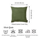 Fern Green 22X22" Honey Set of 2 Decorative Throw Pillow Cover Solid Color Lumbar & Square Pillowcase for Couch, Bedding