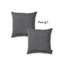 Gray 22X22" Honey Set of 2 Decorative Throw Pillow Cover Solid Color Lumbar & Square Pillowcase for Couch, Bedding