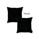 Black 22X22" Honey Set of 2 Decorative Throw Pillow Cover Solid Color Lumbar & Square Pillowcase for Couch, Bedding