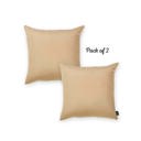 Beige 22X22" Honey Set of 2 Decorative Throw Pillow Cover Solid Color Lumbar & Square Pillowcase for Couch, Bedding