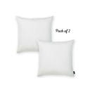 White 26x26 Honey Set of 2 Decorative Throw Pillow Cover Solid Color Lumbar & Square Pillowcase for Couch, Bedding