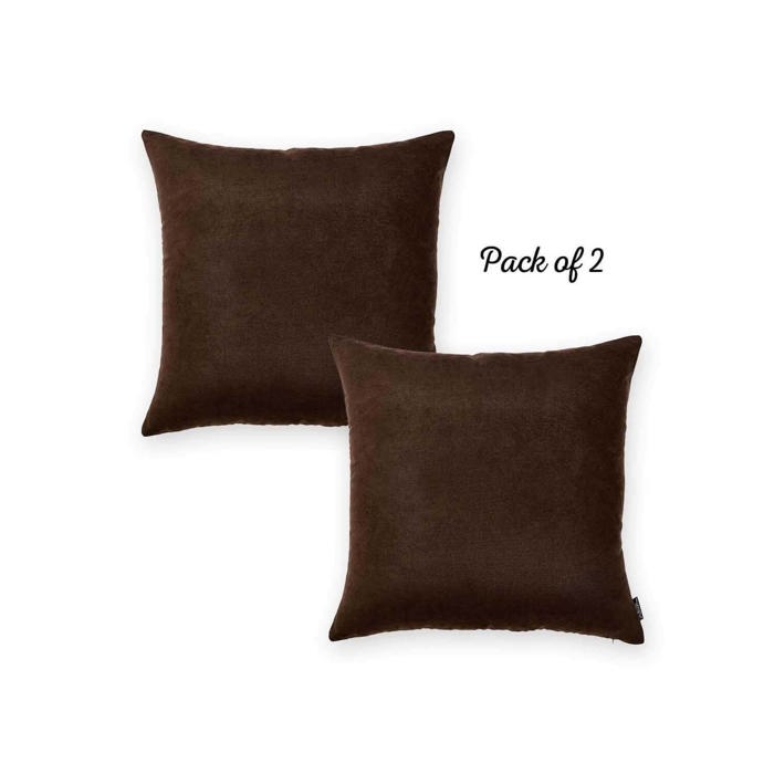 Honey Set of 2 Decorative Throw Pillow Cover Solid Color Lumbar & Square Pillowcase for Couch, Bedding