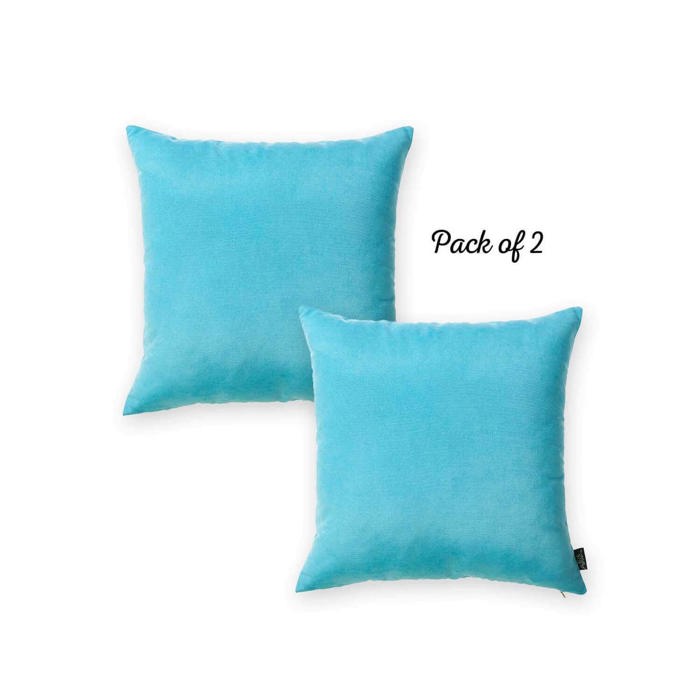 Honey Set of 2 Decorative Throw Pillow Cover Solid Color Lumbar & Square Pillowcase for Couch, Bedding